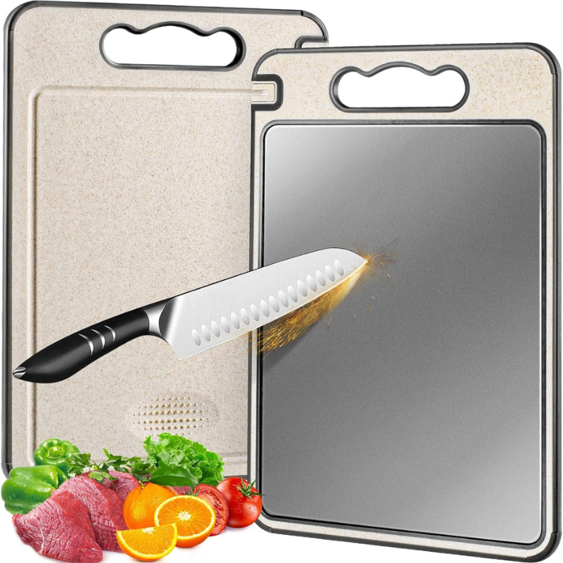 Planche à découper de cuisine en titane