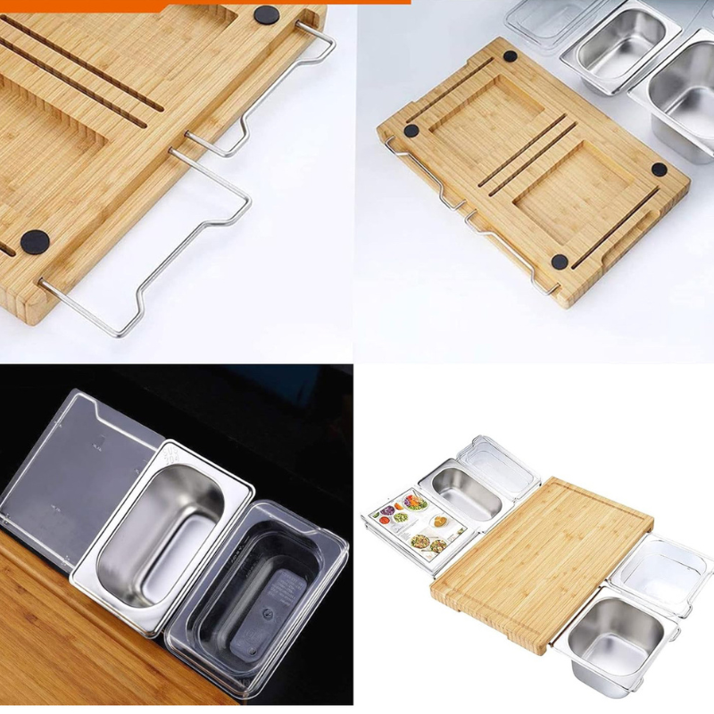 Planches à découper en bambou extensibles