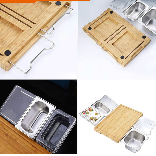 Planches à découper en bambou extensibles