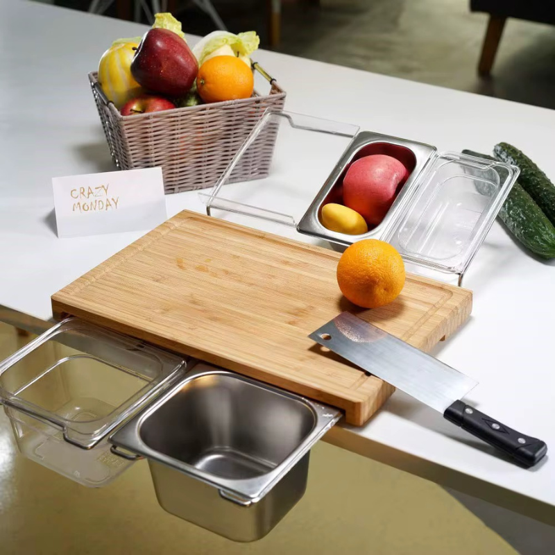 Planches à découper en bambou extensibles