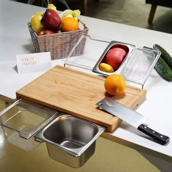 Planches à découper en bambou extensibles