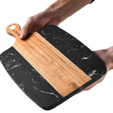Planche à découper en bois d'acacia et marbre